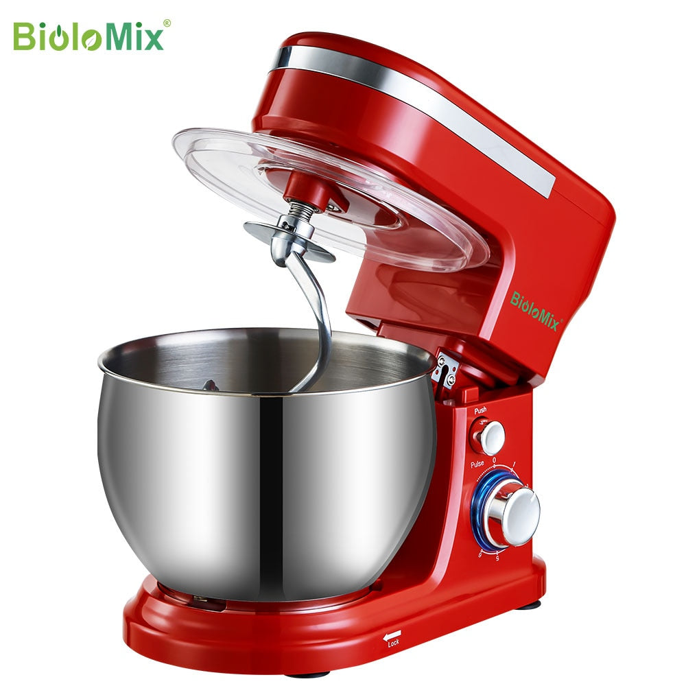 BioloMix 6L/5L Mixer Planetary 6-speed  Stainless Steel Food Blender Whisk.