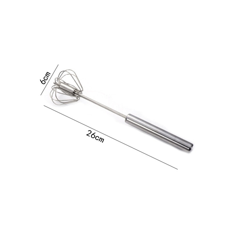 Hand Pressure Semi-automatic Stainless Steel Whisk Beater