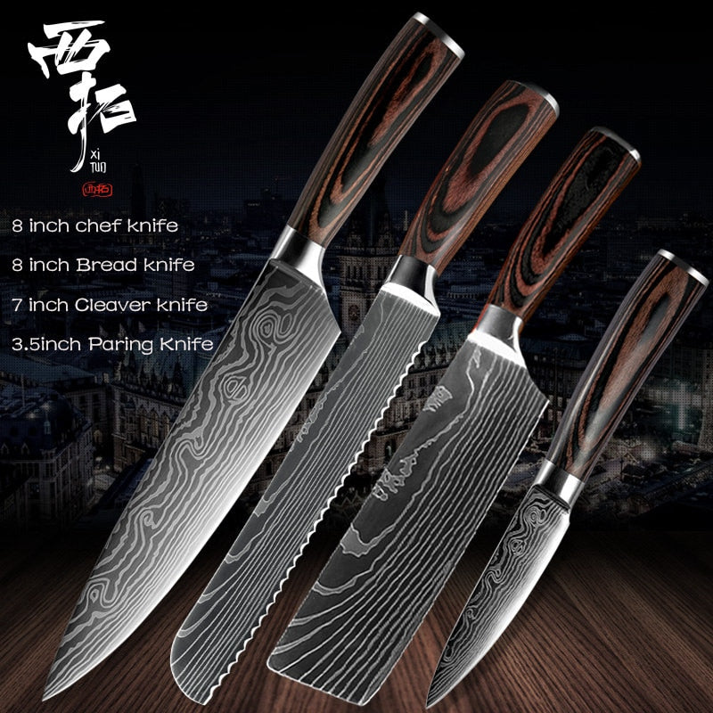 XITUO 1-10 pcs Japanese Knife Set