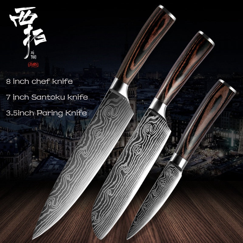 XITUO 1-10 pcs Japanese Knife Set