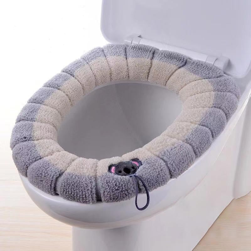 Warm Bathroom Toilet Pad Cushion with Handle