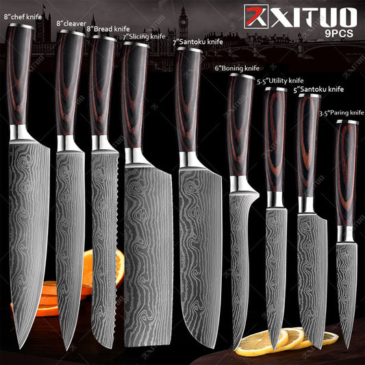 XITUO 1-10 pcs Japanese Knife Set