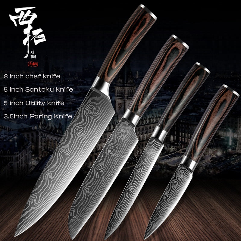 XITUO 1-10 pcs Japanese Knife Set