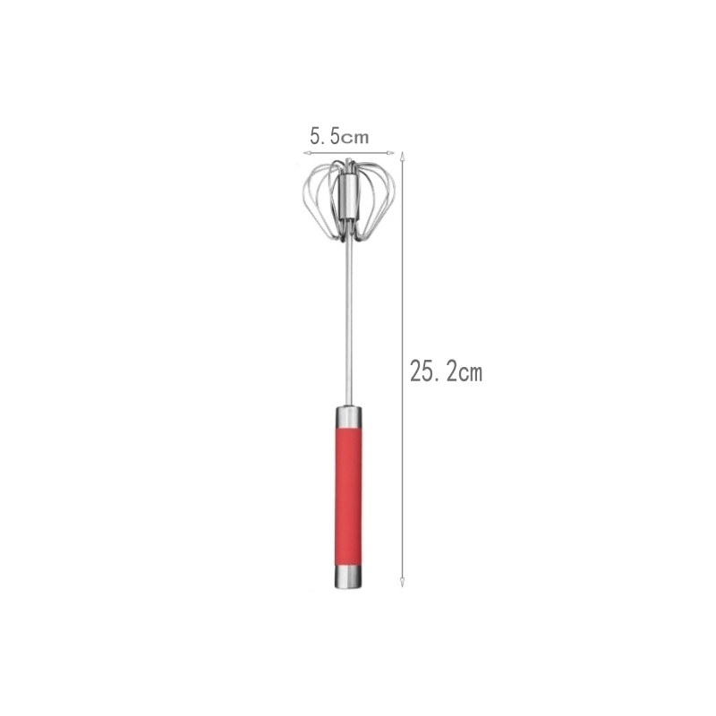 Hand Pressure Semi-automatic Stainless Steel Whisk Beater