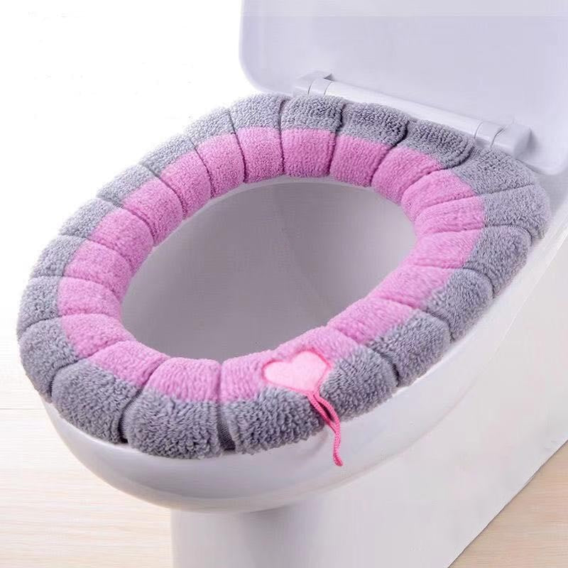 Warm Bathroom Toilet Pad Cushion with Handle