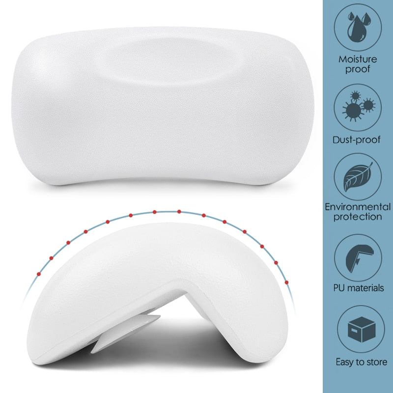 SPA Soft, Non-slip, Suction cups Bathtub Headrest