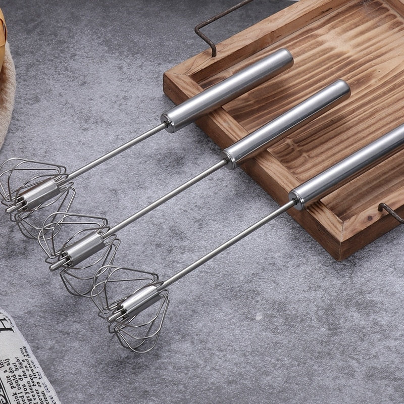 Hand Pressure Semi-automatic Stainless Steel Whisk Beater