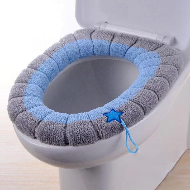 Warm Bathroom Toilet Pad Cushion with Handle