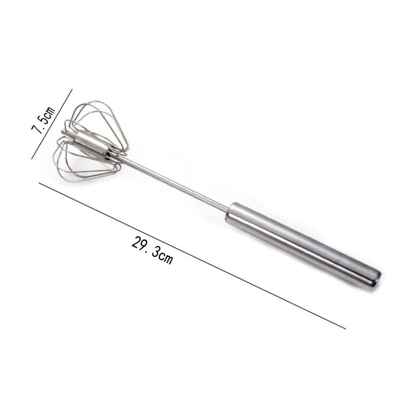 Hand Pressure Semi-automatic Stainless Steel Whisk Beater