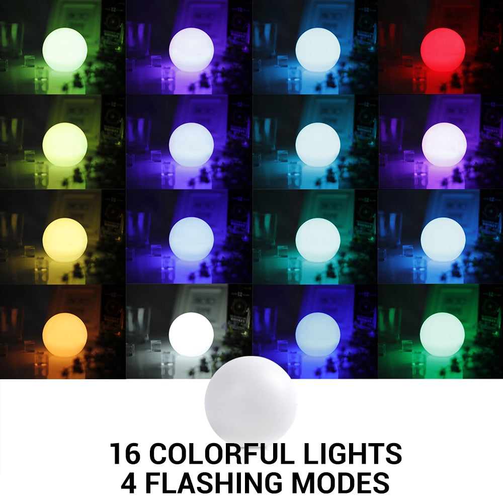 BORUiT RGB LED Waterproof Garden Ball Light