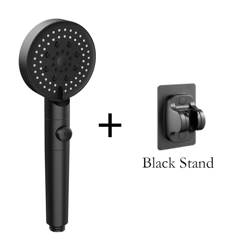 6 Modes, Head Adjustable, High Pressure, Water Saving, One-key Stop, Water Massage Shower Head