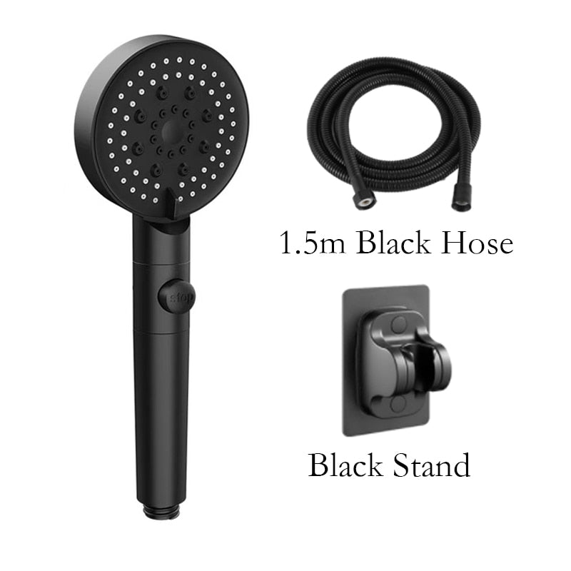 6 Modes, Head Adjustable, High Pressure, Water Saving, One-key Stop, Water Massage Shower Head