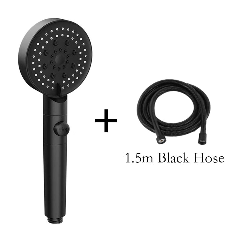 6 Modes, Head Adjustable, High Pressure, Water Saving, One-key Stop, Water Massage Shower Head