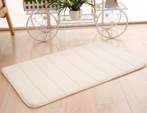 Cobblestone Embossed Bathroom Bath Mat Non-slip Carpet In Memory Foam Pad